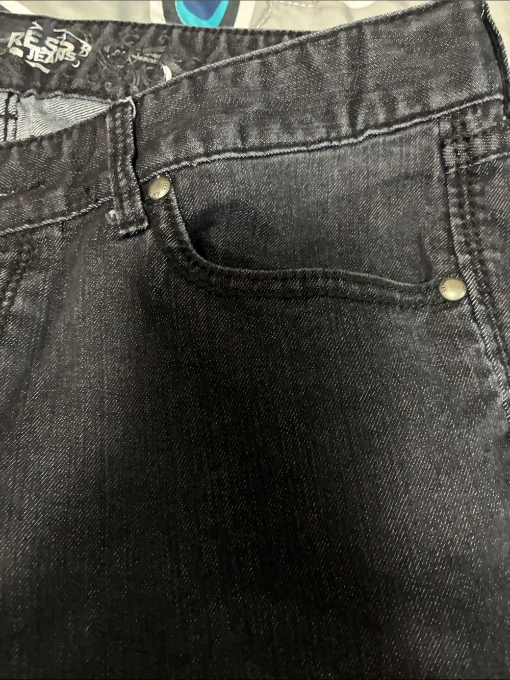 Express Black Wide Leg Flare Jeans - Picture 7 of 12